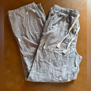 J. Crew Gray Lounge Pants with Antler Design